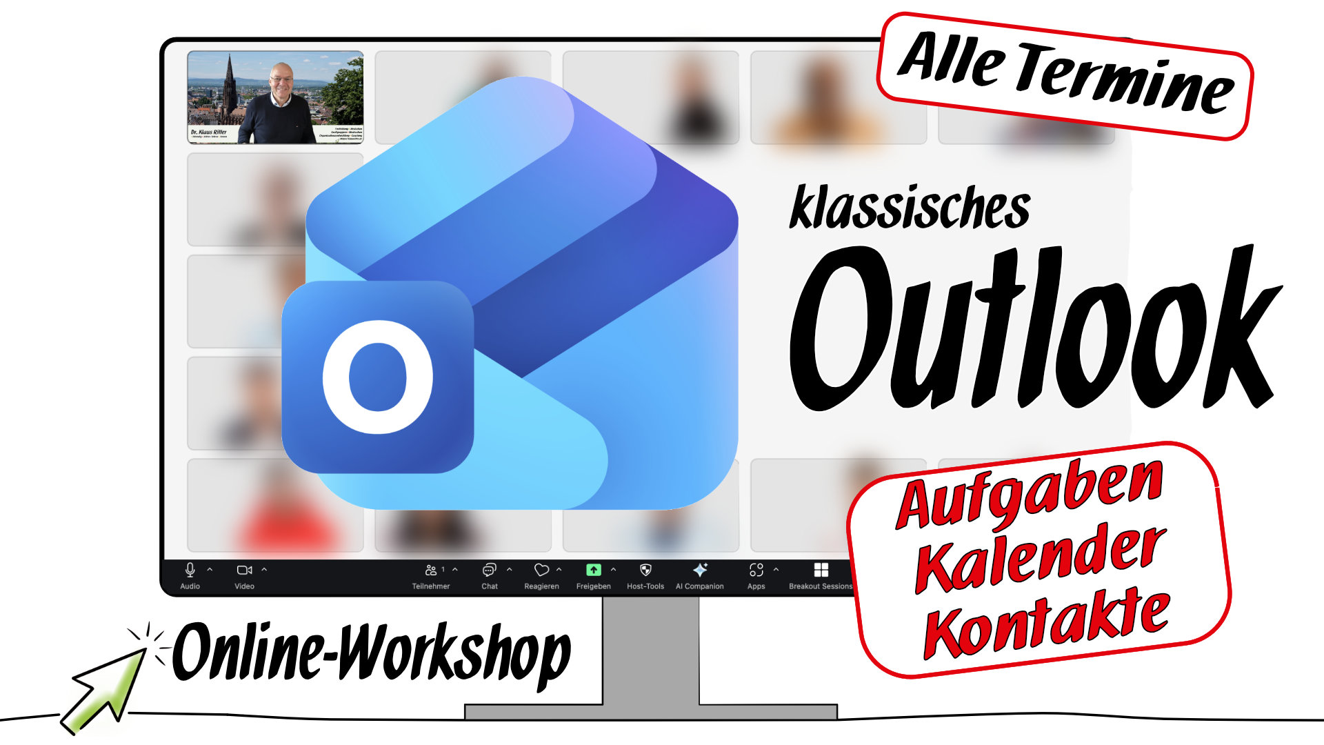 Logo Outlook Aufgaben, Kalender, Kontakte